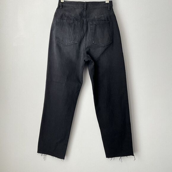 We The Free Curvy Button Fly Jeans Raw Hem Black Washed 29 - Picture 3 of 12